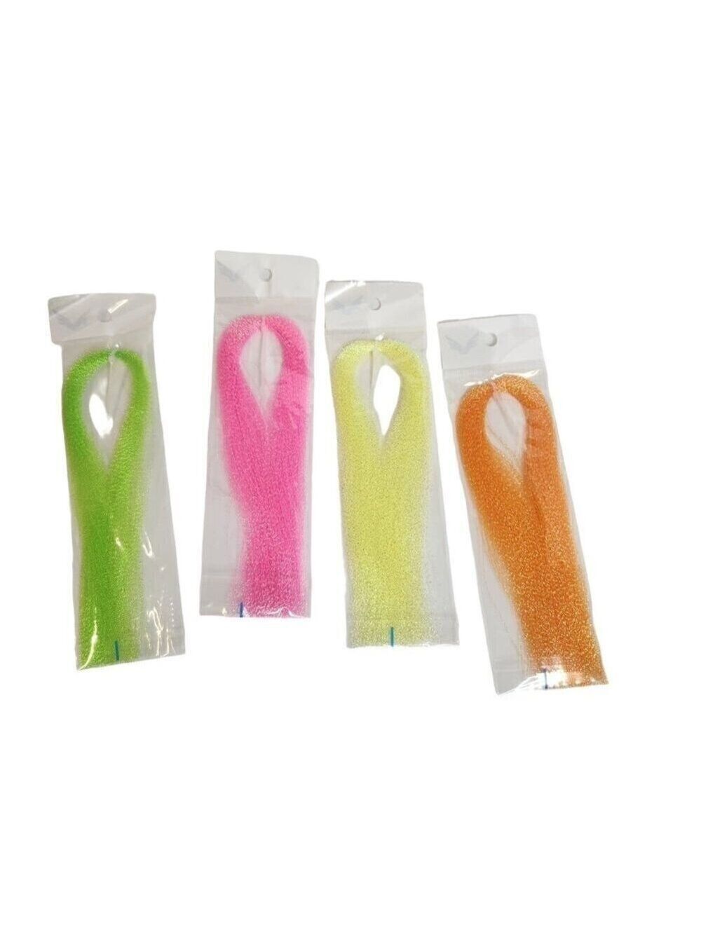 Assorted UV Reflective Fly Tying Materials - 4 Colors: Orange Yellow Pink Green,